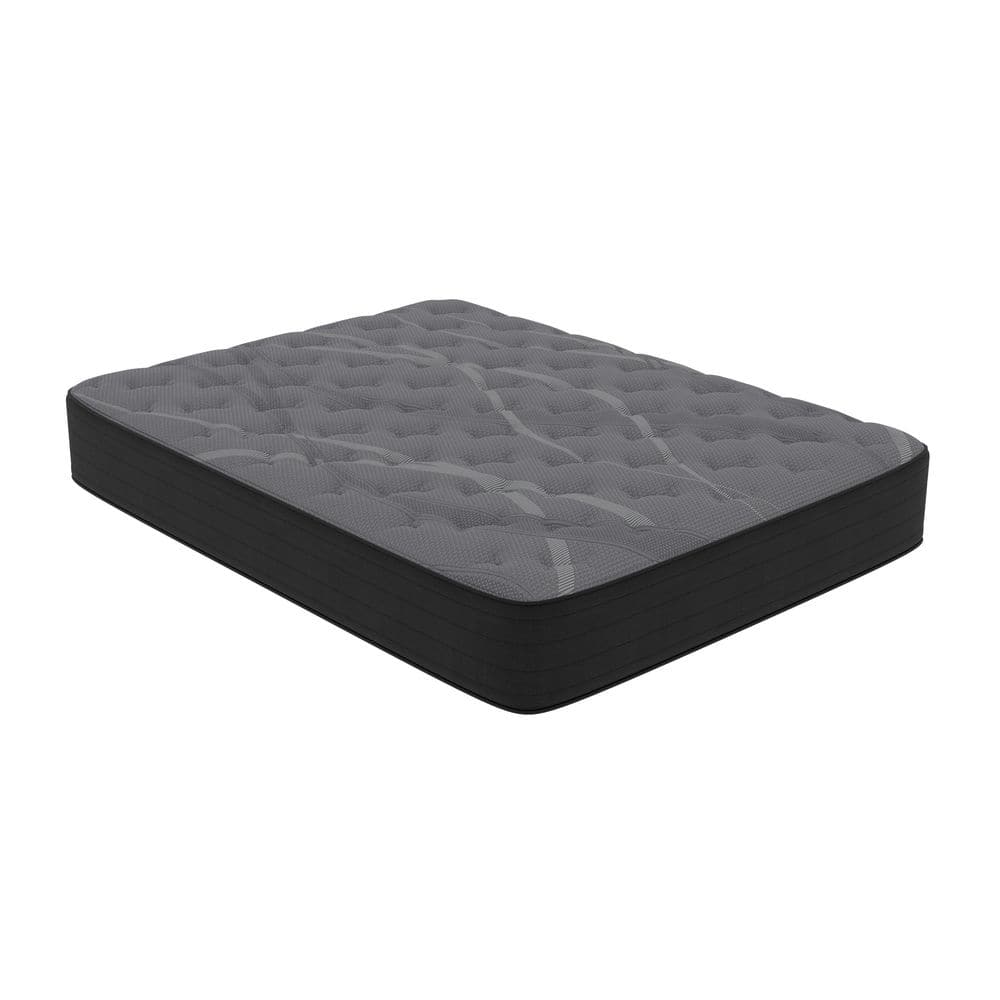 NightsBridge 12" Gray and Black Hybrid Full Mattress