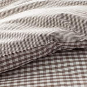 Company Cotton Gingham Yarn-Dyed Melange Plaid Cotton Percale Duvet Cover