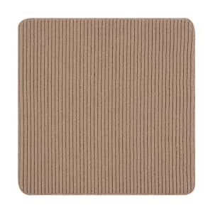 Diego Beige 31 in. x 31 in. Solid Non-Slip Rubber Back Stair Tread Cover (Landing Mat)