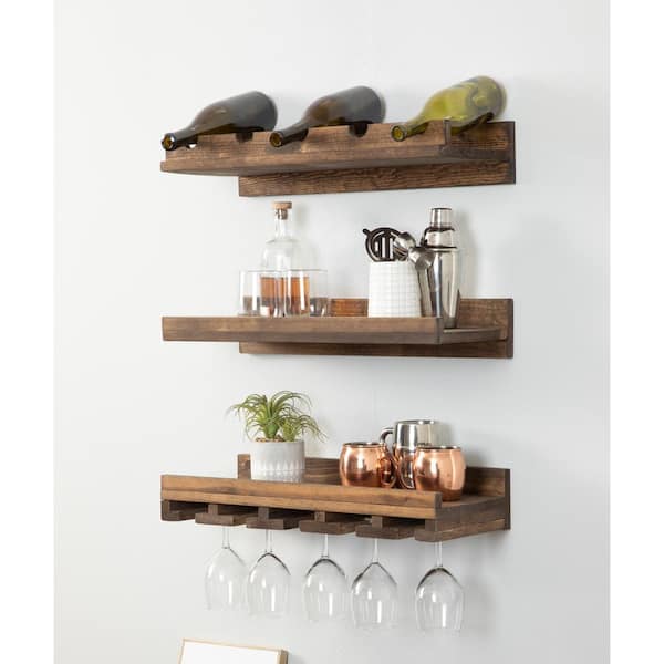 Set of 5 best sale wall mounted wine rack