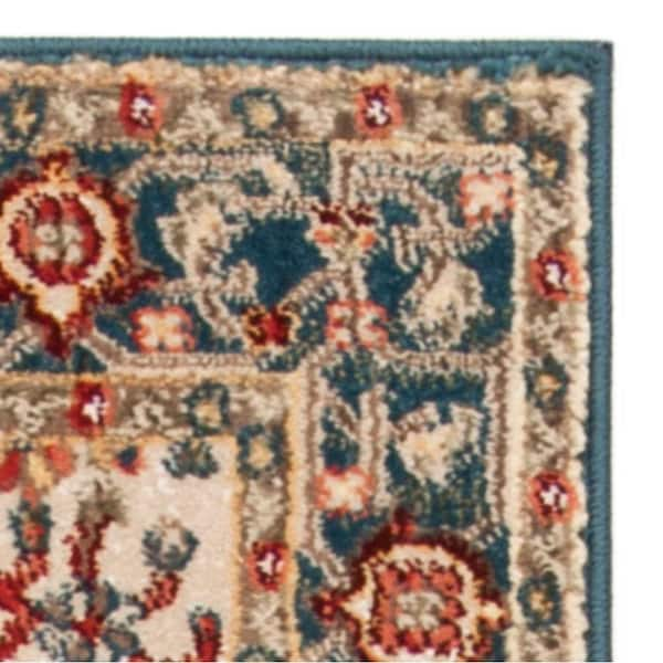 Safavieh Kashan Collection KSN306M Blue / Red Rug - 2' 6 x 8