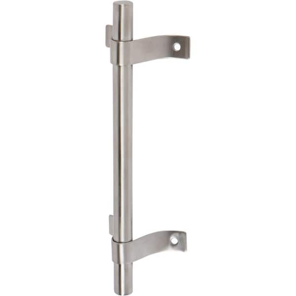 DELANEY HARDWARE 7-3/4 in. Brushed Steel Barn Door Hardware Tubular H32 Pull Handle