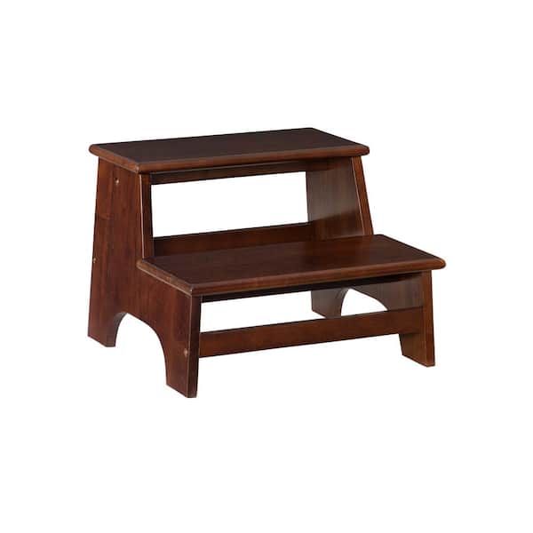 Stewart Espresso Finish Wood 18.7"L x 18.3"D x 13.7"H Bed Step
