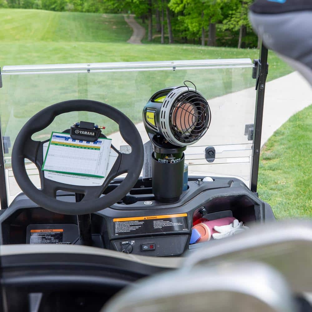 Black and Silver Portable Propane Golf Cart Heater