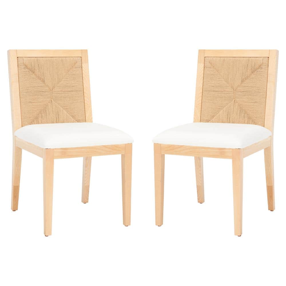 Emilio Natural 18.5 in. Wood Dining Chair (Set of 2)