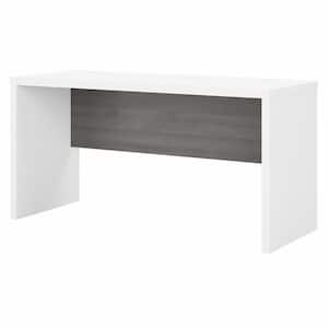 Echo 60 in. Rectangular Pure White/Modern Gray Desk