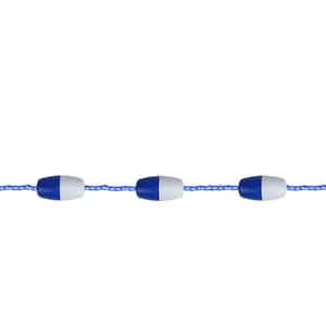 19 ft. Blue and White Safety Pool Rope Kit with 8 Small Buoys