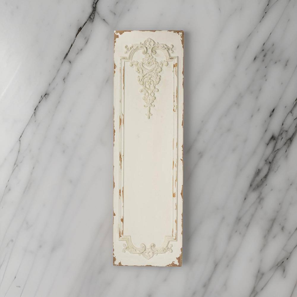 Elegant Off-White Magnesia Tall Wall Art Panel Set