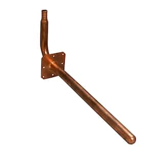 1/2 in. Crimp PEX (F1807) x 4 in. x 12 in. Copper Stub Out 90° Elbow with Square Mounting Flange