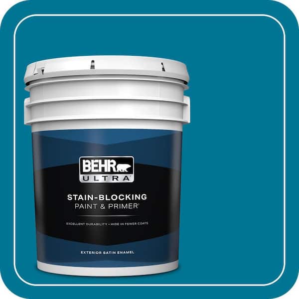 BEHR ULTRA 5 gal. #S-G-520 Blue Luxury Satin Enamel Exterior Paint & Primer