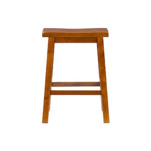 Darby 24"H Honey Brown Backless wood frame Counter-stool