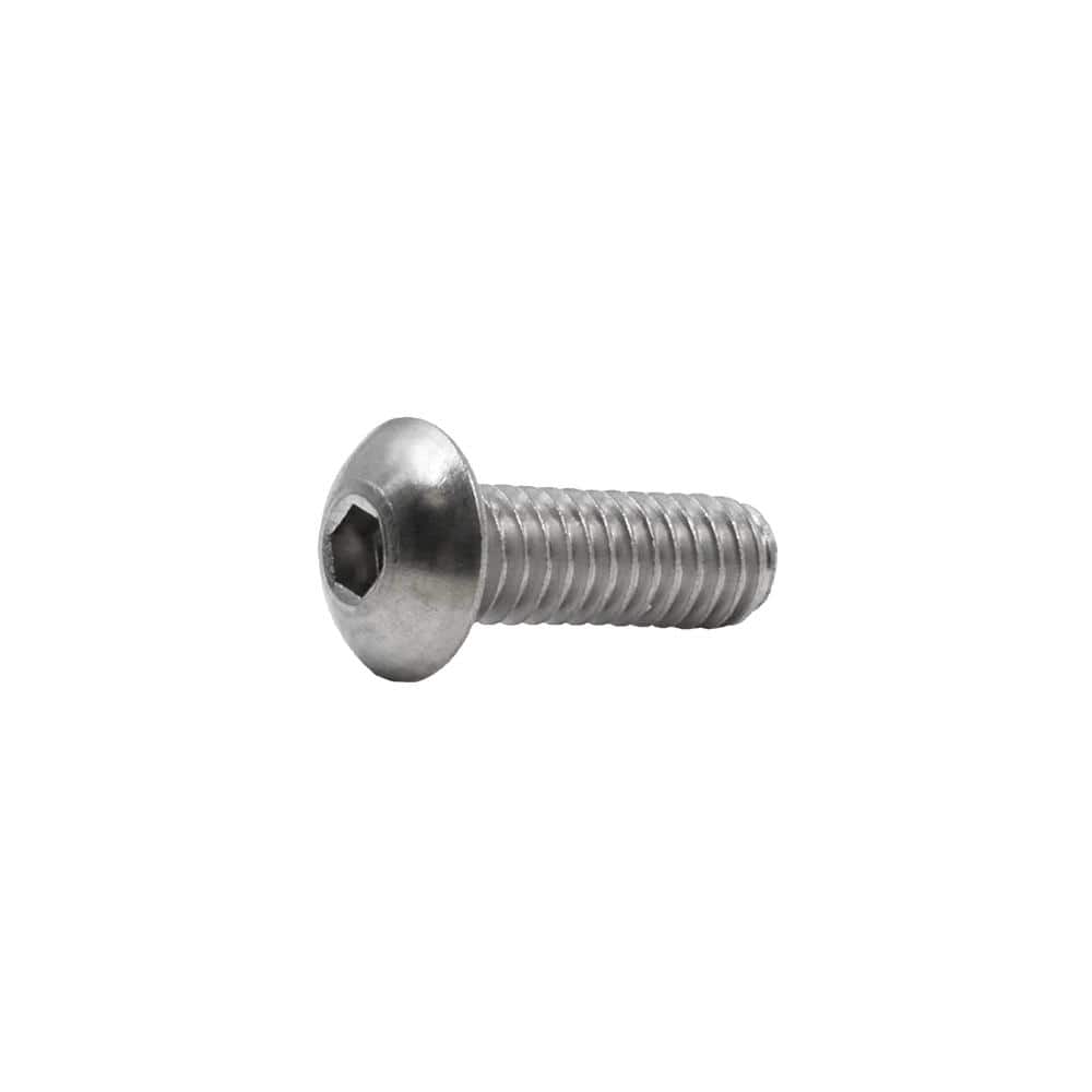 Everbilt #8-32 x 1/2 in. Hex Button Head Stainless Steel Socket Cap Screw  (2-Pack) 811288 The Home Depot