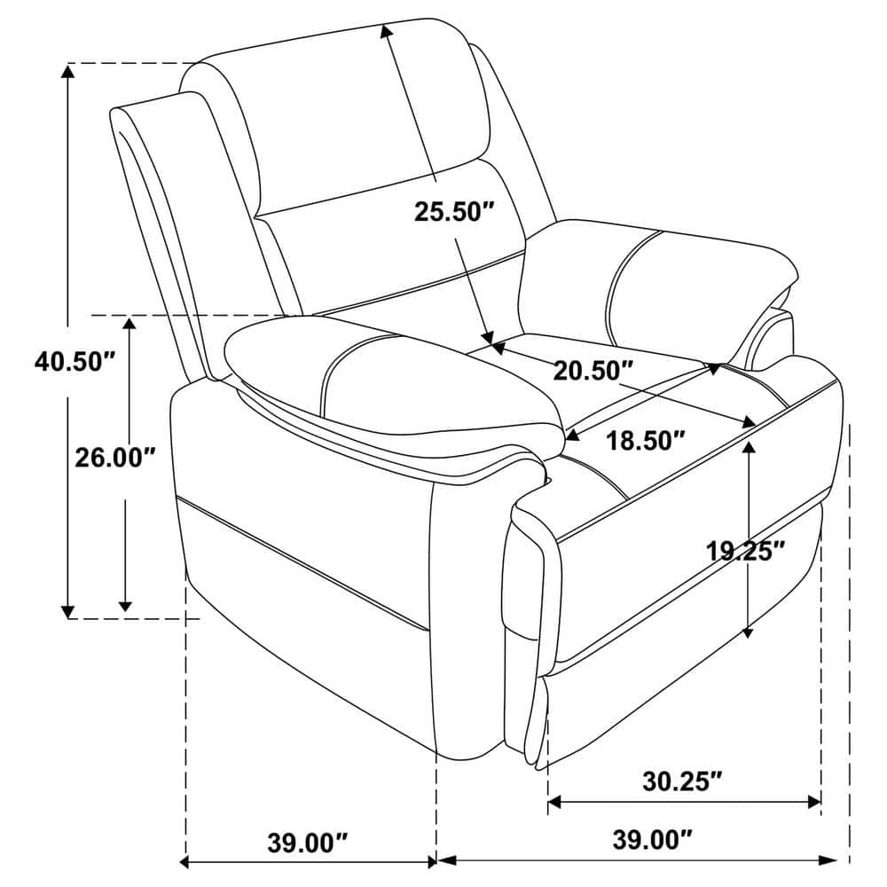 Brown Faux Leather Transitional Accent Chair