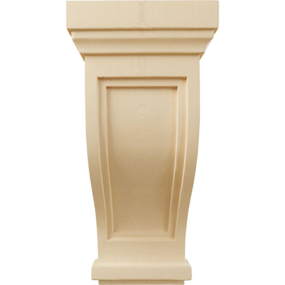 Maple Charleston Mission Hand-Carved Wood Corbel, 14" H x 6.5" W