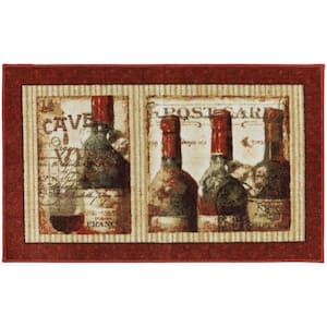 French Cellar Multi 3 ft. x 4 ft. Machine Washable Printed Area Rug