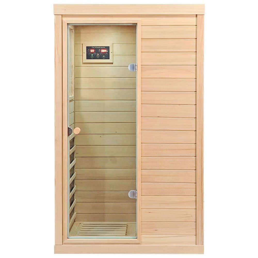 Spygo Moray 1-Person Indoor Hemlock Infrared Sauna with 6 Far