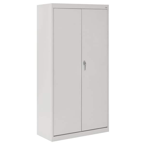 Sandusky Supply ( 30 in. W x 66 in. H x 18 in. D ) Freestanding Cabinet with 3 Fixed Shelves in Dove Gray