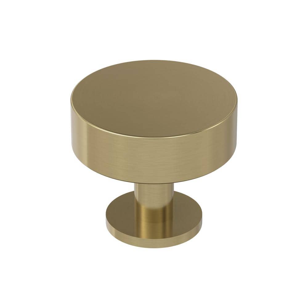 Golden Champagne Modern Round Cabinet Knob with Mounting Hardware