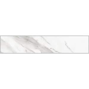 Avante Bianco White 3 in. x 24 in. Porcelain Floor and Wall Bullnose Tile (6 sq. ft./Case)