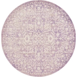 New Classical Olympia Purple 6' 0 x 6' 0 Round Rug