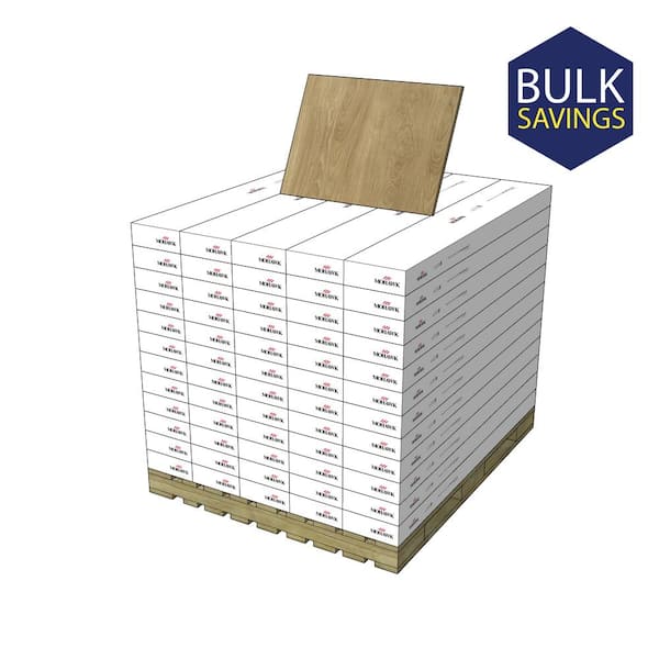 Mohawk Basics Sandy Brown 20 MIL T x 7.5 in. W x 52 in. L Glue Down Waterproof Vinyl Plank Flooring (2113.8 sq. ft./Pallet)