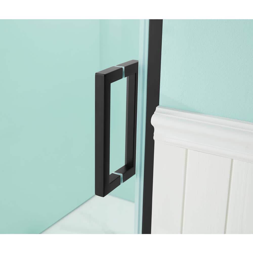 Matte Black 36'' x 72'' Pivot Shower Door with Clear Glass