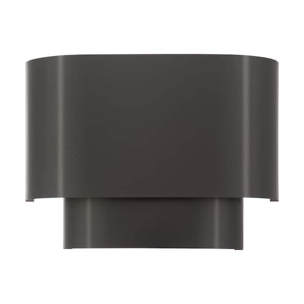 Springview 11 in. 1-Light English Bronze ADA Wall Sconce with Steel Shade