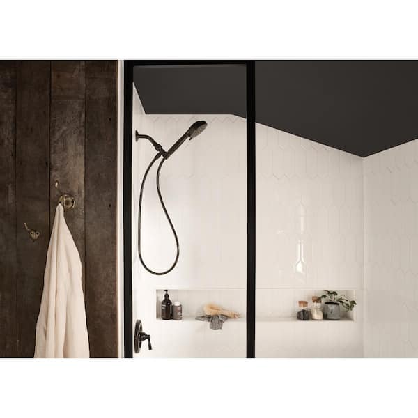 HydroEnergetix 8-Spray Wall Mount Handheld Shower Head 1.75 GPM in Mediterranean Bronze