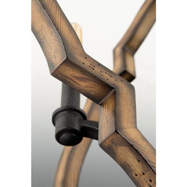 Progress Lighting Spicewood Collection 4-Light Gilded Iron Farmhouse Chandelier Light