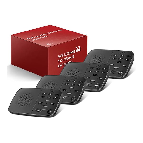 Wireless Full Duplex Intercom System for Home and Office with 1200 ft. Range Clear Sound Two-Way Communication