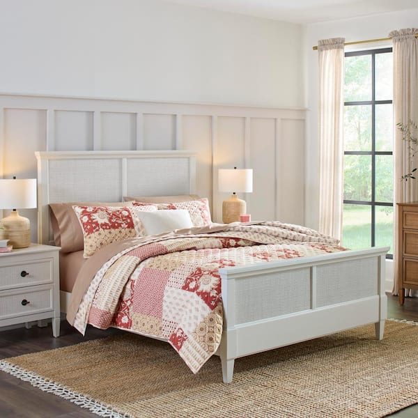 Ansley 3-Piece Paprika Multi Patchwork Full/Queen Cotton Quilt Set