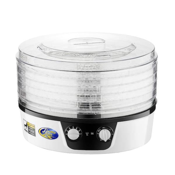 Electro Boss 5-Tray White Food Dehydrator with Adjustable Thermostat