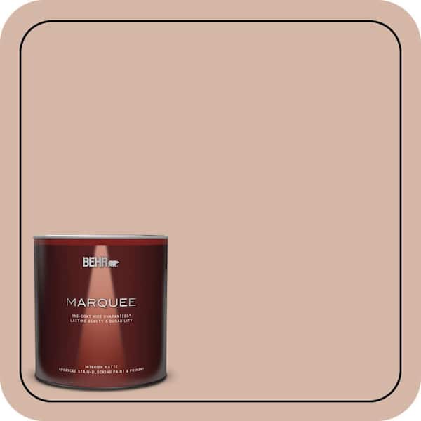 BEHR MARQUEE 1 qt. #S190-3 Sedona Pink Matte Interior Paint & Primer