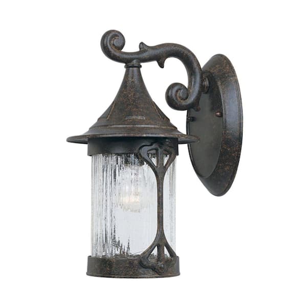 Photo 1 of Canyon Lake Chestnut Outdoor Wall-Mount Lantern Sconce