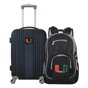 NCAA Miami Hurricanes 2-Piece Set Luggage and Backpack