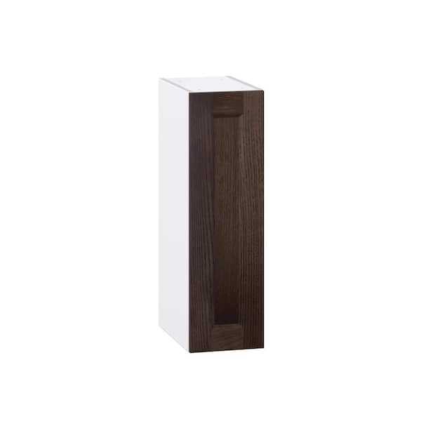 J COLLECTION Georgetown 9 in. W x 14 in. D x 30 in. H Assembled Wall Kitchen Cabinet in Chestnut