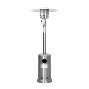 4,6000 BTU Slive Outdoor Heating with Wheels Heat-Focusing Propane Gas Patio Heater