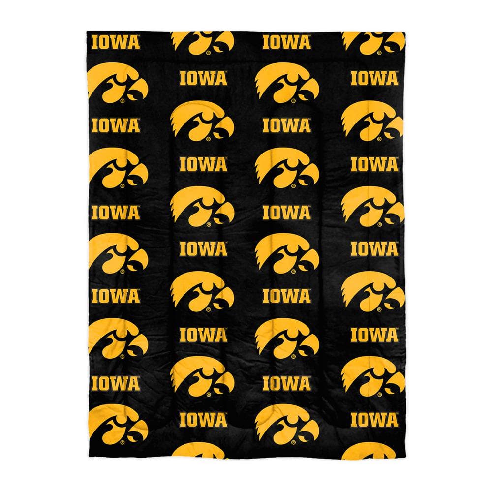 4-Piece Multi Colored Iowa Hawkeyes Twin Size Bed In a Bag Set