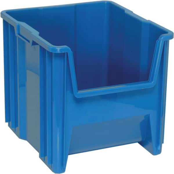 QUANTUM STORAGE SYSTEMS Heavy-Duty Giant Stack 16-Gal. Storage Tote in Blue (2-Pack)