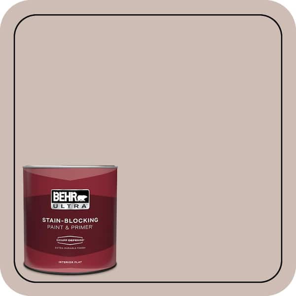 BEHR ULTRA 1 qt. #N150-2 Smokey Pink Extra Durable Flat Interior Paint & Primer