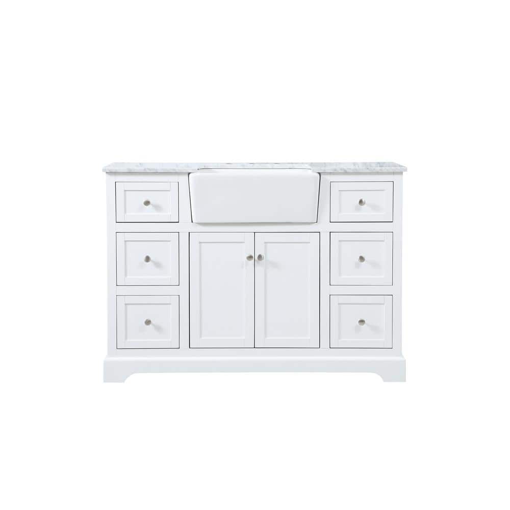 Timeless Home 48 in. W x 22 in. D x 34.75 in. H Single Bathroom Vanity Side