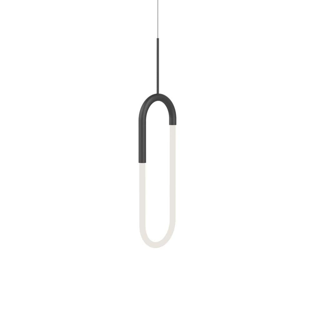 Black and Frosted Glass LED Pendant Light