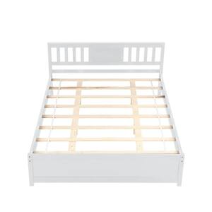 The Novogratz Her Majesty White Wood Frame Queen Platform Bed 4593139N ...