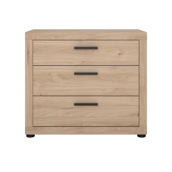 Tvilum Mira Jackson Hickory 3 Drawer 30.16 in. W Chest of Drawers