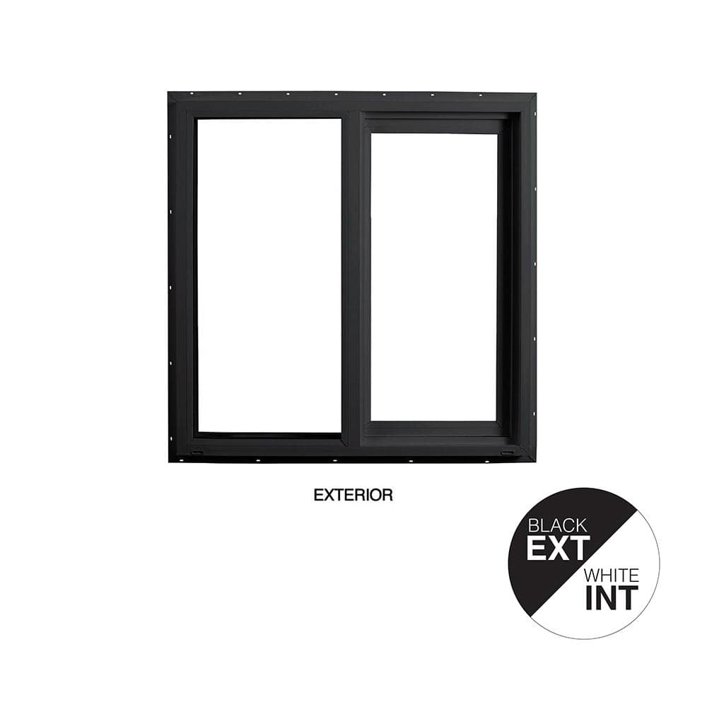 23.5 in. x 23.5 in. Select Series Vinyl Horizontal Sliding Left Hand Black Window with White Int, HP2+ Glass and Screen price history on PriceWatchPro