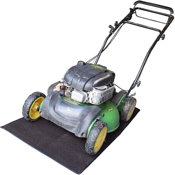 Unbranded Gray 32 in. x 60 in. Lawn Mower Mat with Grid