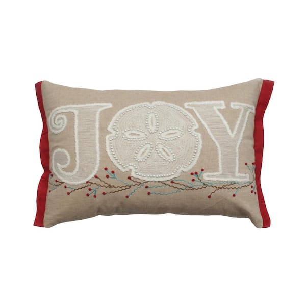 MOD LIFESTYLES 14 in. x 20 in. Joy Sand Dollar Pillow