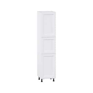 Mancos Bright White Shaker Assembled Pantry Kitchen Cabinet with 2-Doors and 4 Shelves (18 in.W x 84.5 in.H x 24 in.D)