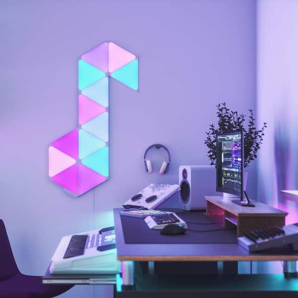 Nanoleaf Shapes-Triangles Smarter Kit NL47-7003TW-7PK - The Home Depot