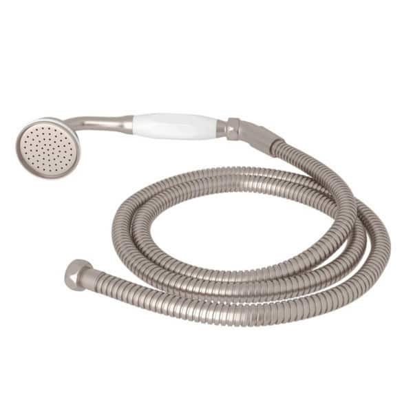 1-Spray Wall Mount Handheld Shower Head 1.8 GPM in Satin Nickel